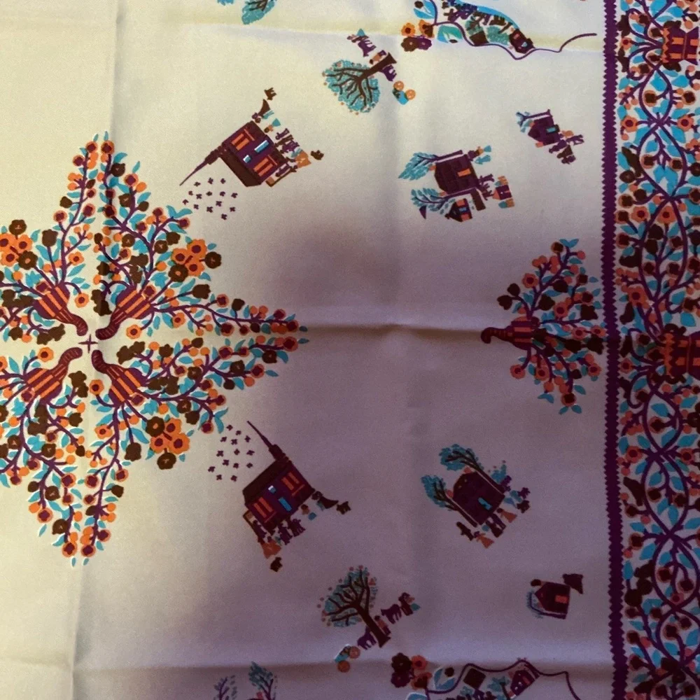 Vintage Multicolor Patterned Scarf - Picture 3 of 8